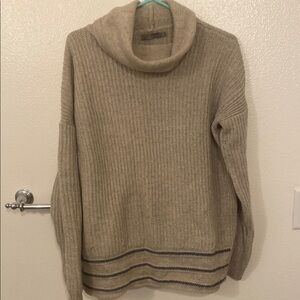 Prana Beige Cowl Neck Sweater
